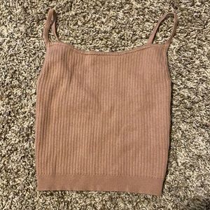 LA hearts brown ribbed tank!